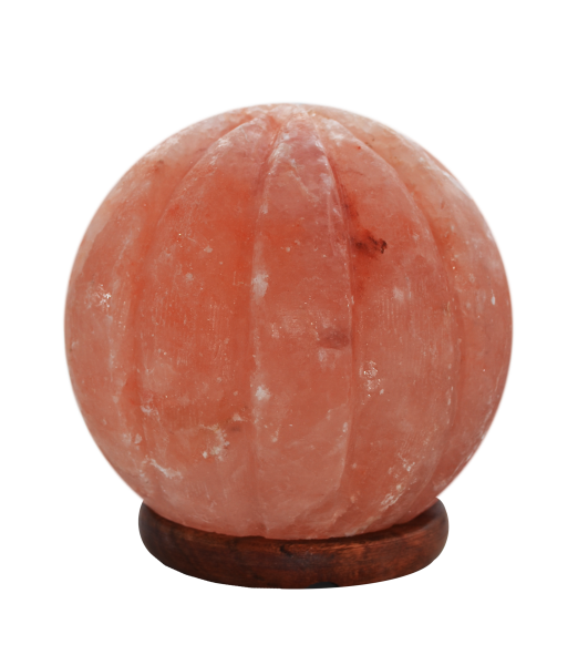 Salzkristall-Lampe in Melone 2 bis 4kg mit Holzsockel