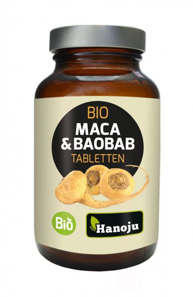 Bio Maca 250 mg + Baobab Pulver 250 mg, 300 Tabletten