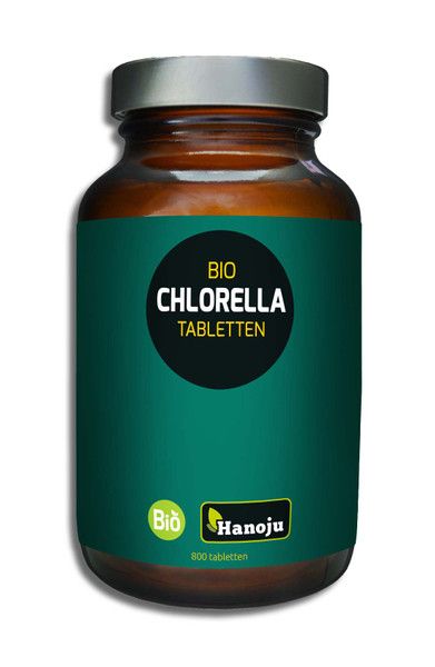 Biologische Chlorella 400 mg, 800 tabletten